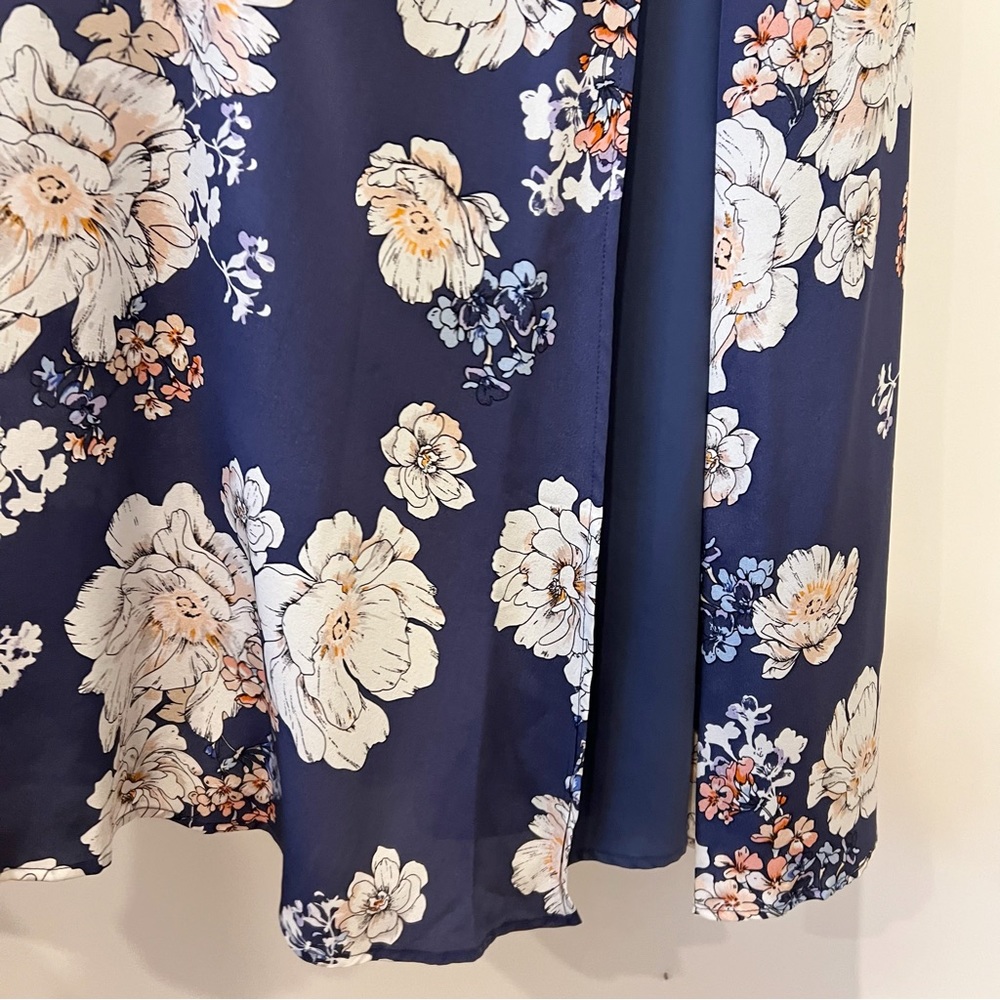 Yumi Kim Sweet Jasmine Midnight Mischief Maxi Dress Blue Strapless Silk Sz Small - Picture 4 of 8
